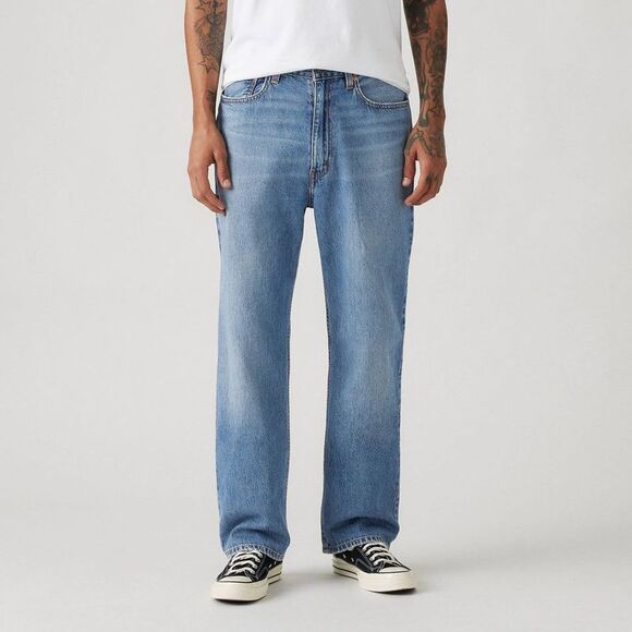 Levi's -  Men's 565 Loose Straight Fit Jeans - Blue D Blue Denim - Picture 1 of 3